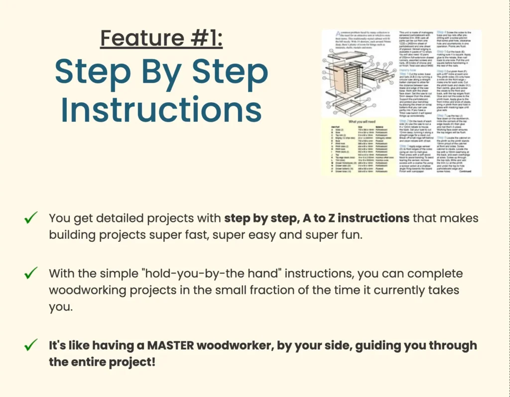 woodworking plans step by step projects